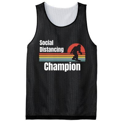 Funny Bigfoot I Was Social Distancing Before It Was Cool Mesh Reversible Basketball Jersey Tank