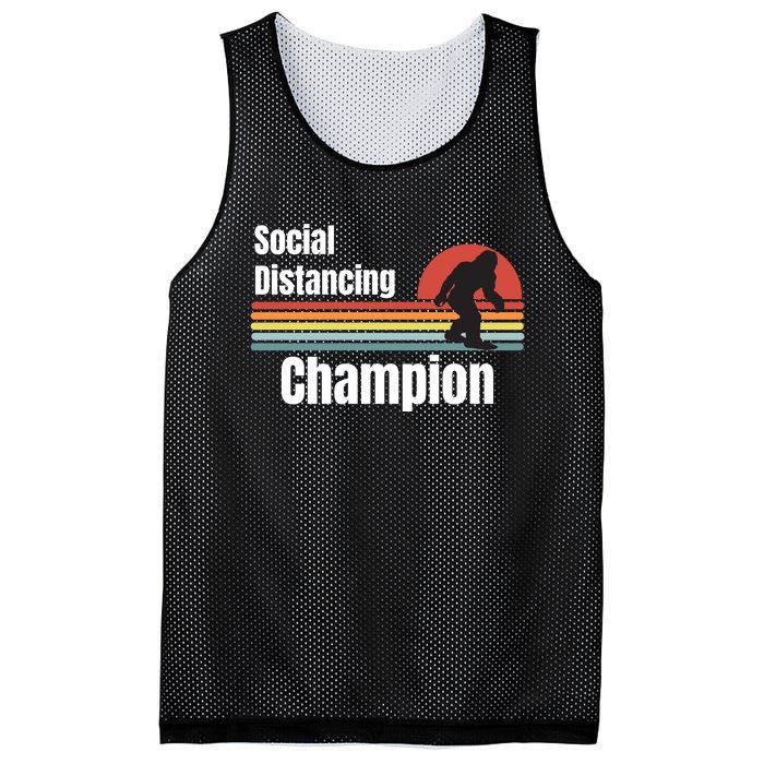 Funny Bigfoot I Was Social Distancing Before It Was Cool Mesh Reversible Basketball Jersey Tank