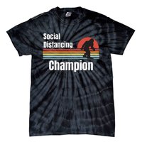 Funny Bigfoot I Was Social Distancing Before It Was Cool Tie-Dye T-Shirt