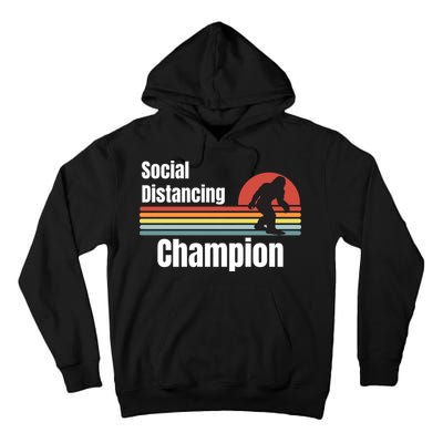 Funny Bigfoot I Was Social Distancing Before It Was Cool Tall Hoodie
