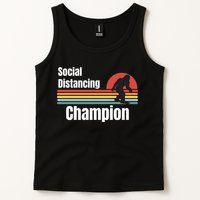 Funny Bigfoot I Was Social Distancing Before It Was Cool Tank Top