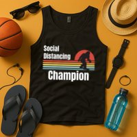 Funny Bigfoot I Was Social Distancing Before It Was Cool Tank Top
