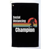 Funny Bigfoot I Was Social Distancing Before It Was Cool Golf Towel