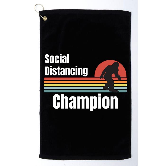 Funny Bigfoot I Was Social Distancing Before It Was Cool Golf Towel