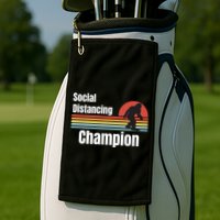 Funny Bigfoot I Was Social Distancing Before It Was Cool Golf Towel