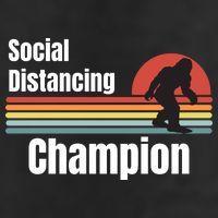 Funny Bigfoot I Was Social Distancing Before It Was Cool Golf Towel