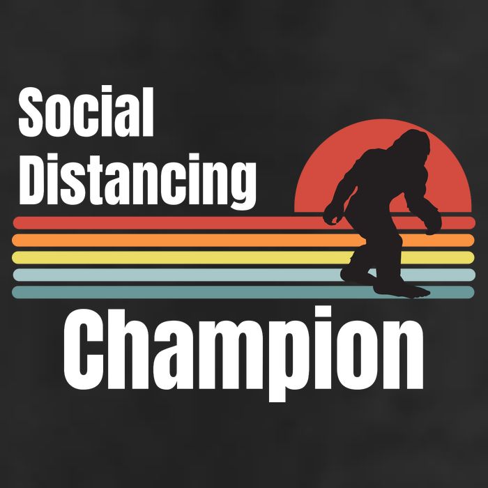 Funny Bigfoot I Was Social Distancing Before It Was Cool Golf Towel