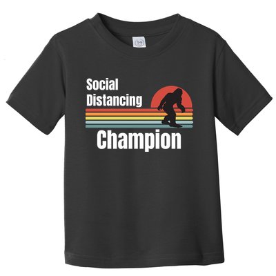 Funny Bigfoot I Was Social Distancing Before It Was Cool Toddler T-Shirt