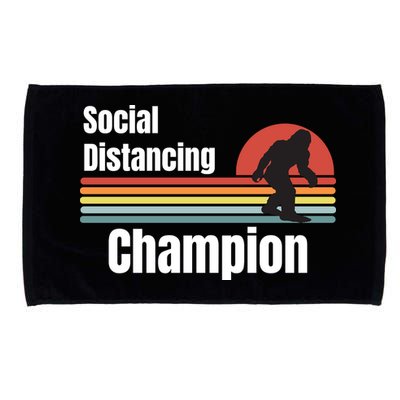 Funny Bigfoot I Was Social Distancing Before It Was Cool Microfiber Hand Towel
