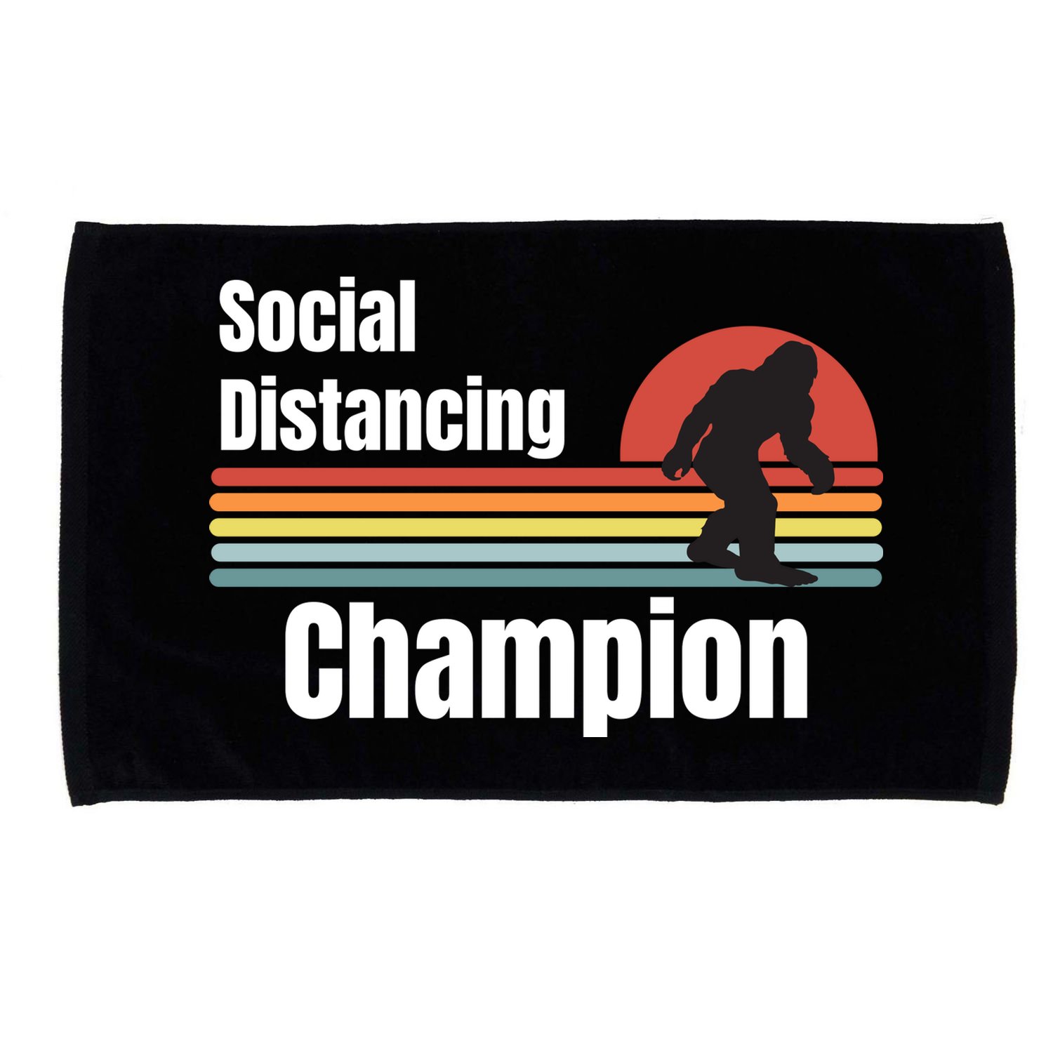 Funny Bigfoot I Was Social Distancing Before It Was Cool Microfiber Hand Towel