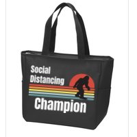 Funny Bigfoot I Was Social Distancing Before It Was Cool Zip Tote Bag