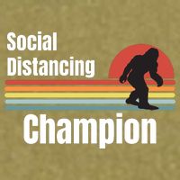 Funny Bigfoot I Was Social Distancing Before It Was Cool Garment-Dyed Women's Muscle Tee