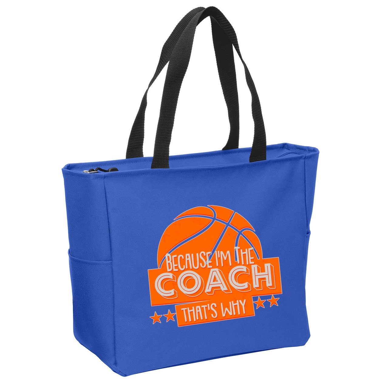 Funny Because I'm The Coach That's Why Zip Tote Bag