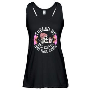 Fueled By Iced Coffee And True Crime Funny Coffee Lovers Ladies Essential Flowy Tank