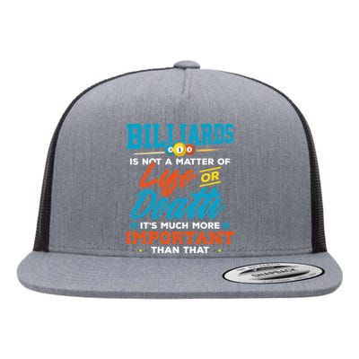 Funny Billiards Idea For Pool Player Gift For Father's Day Flat Bill Trucker Hat