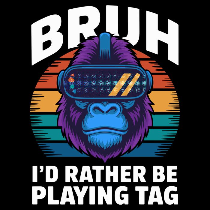 Funny Bruh I Rather Be Playing Tag Gamer Gorilla Wool Snapback Cap
