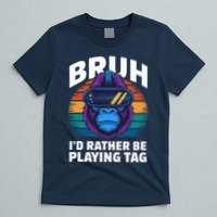 Funny Bruh I Rather Be Playing Tag Gamer Gorilla T-Shirt