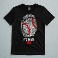 Funny Baseball  - It's in my DNA Fingerprint Shirt T-Shirt