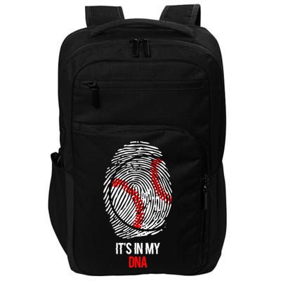 Funny Baseball  - It's in my DNA Fingerprint Shirt Impact Tech Backpack