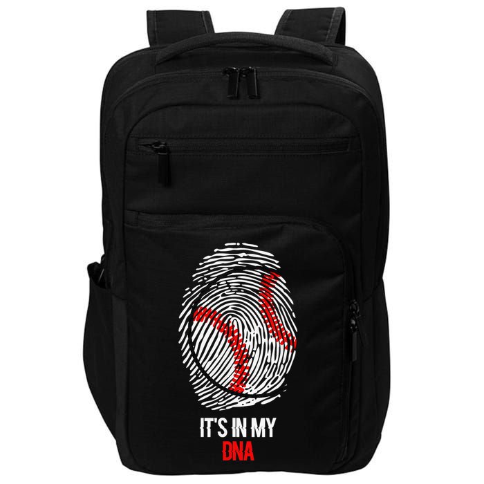 Funny Baseball  - It's in my DNA Fingerprint Shirt Impact Tech Backpack