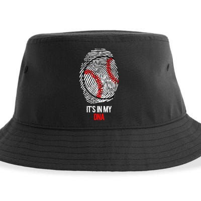 Funny Baseball  - It's in my DNA Fingerprint Shirt Sustainable Bucket Hat