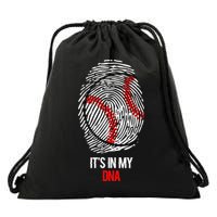 Funny Baseball  - It's in my DNA Fingerprint Shirt Drawstring Bag