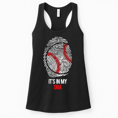 Funny Baseball  - It's in my DNA Fingerprint Shirt Womens Tank Top