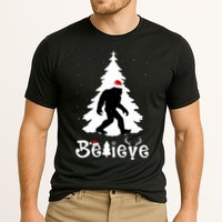 Funny Believe In Sasquatch Christmas Cooling Performance Crew T-Shirt