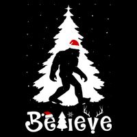 Funny Believe In Sasquatch Christmas Drawstring Bag