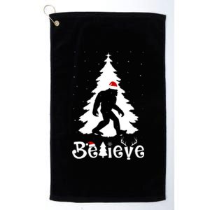 Funny Believe In Sasquatch Christmas Platinum Collection Golf Towel