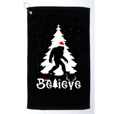 Funny Believe In Sasquatch Christmas Golf Towel