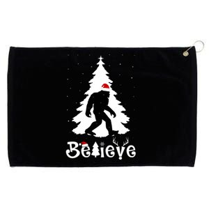 Funny Believe In Sasquatch Christmas Grommeted Golf Towel