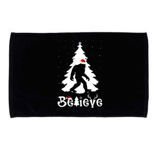 Funny Believe In Sasquatch Christmas Microfiber Hand Towel