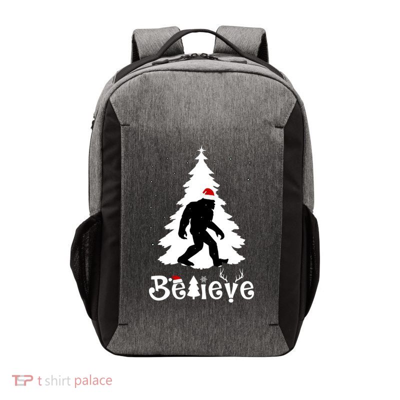 Funny Believe In Sasquatch Christmas Vector Backpack