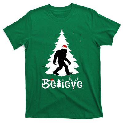 Funny Believe In Sasquatch Christmas T-Shirt