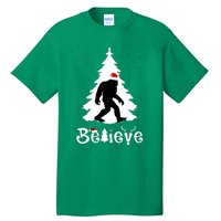 Funny Believe In Sasquatch Christmas Tall T-Shirt