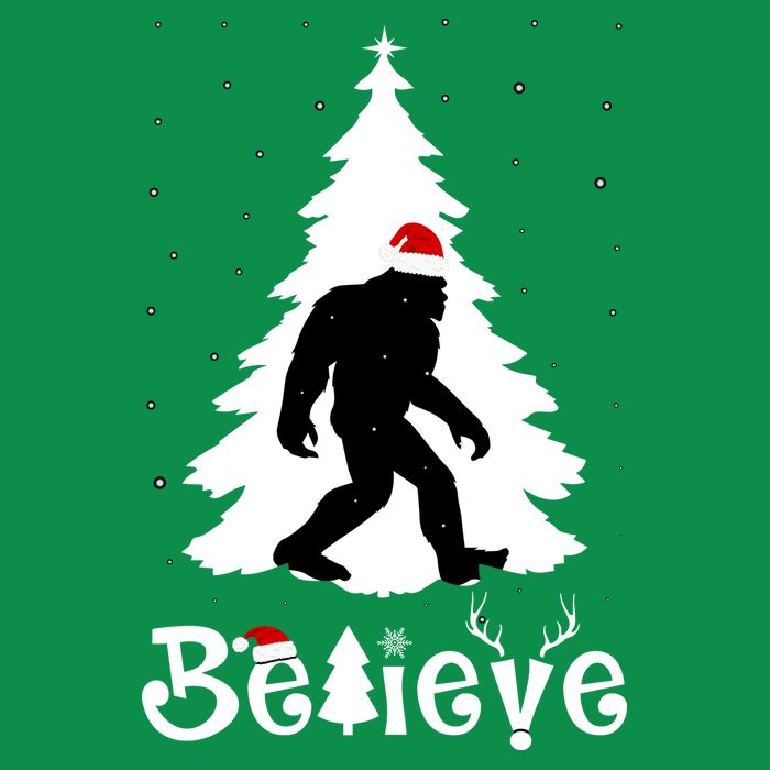 Funny Believe In Sasquatch Christmas Button