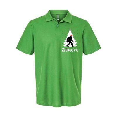 Funny Believe In Sasquatch Christmas Softstyle Adult Sport Polo