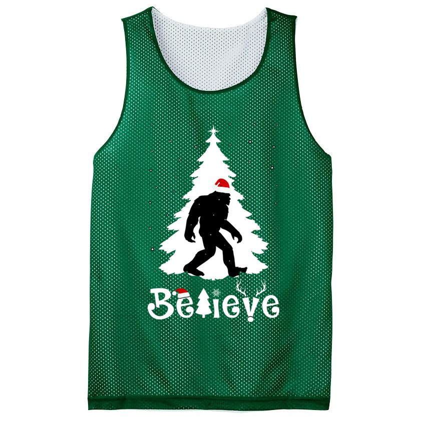 Funny Believe In Sasquatch Christmas Mesh Reversible Basketball Jersey Tank