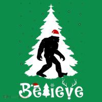 Funny Believe In Sasquatch Christmas Magnet
