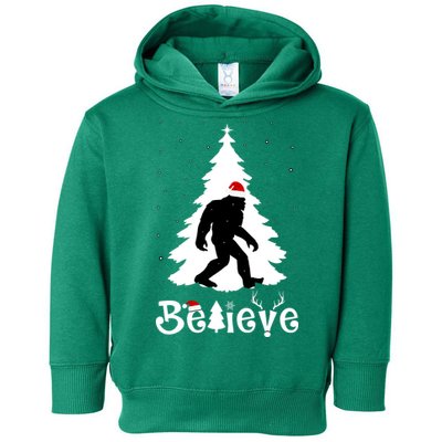 Funny Believe In Sasquatch Christmas Toddler Hoodie