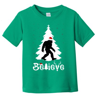 Funny Believe In Sasquatch Christmas Toddler T-Shirt