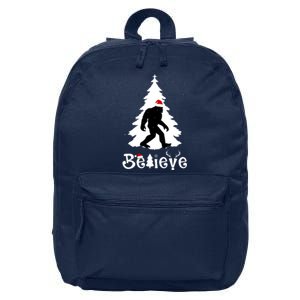 Funny Believe In Sasquatch Christmas 16 in Basic Backpack