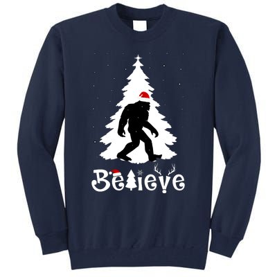 Funny Believe In Sasquatch Christmas Tall Sweatshirt