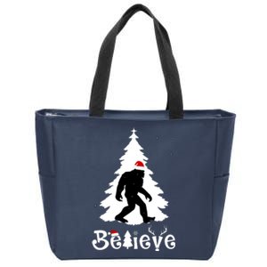 Funny Believe In Sasquatch Christmas Zip Tote Bag