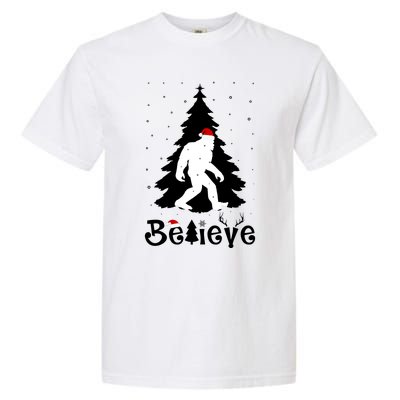 Funny Believe In Sasquatch Christmas Garment-Dyed Heavyweight T-Shirt