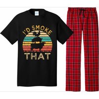 Funny BBQ Id Smoke That Barbeque Retro Grilling Pajama Set