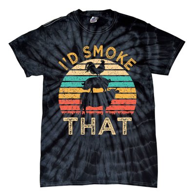 Funny BBQ Id Smoke That Barbeque Retro Grilling Tie-Dye T-Shirt