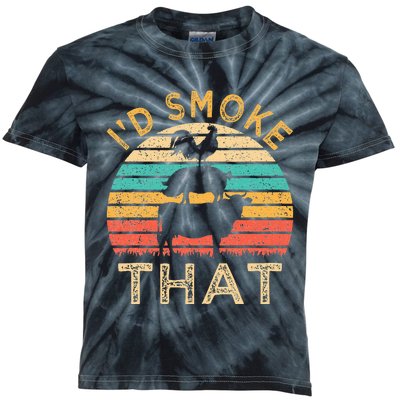 Funny BBQ Id Smoke That Barbeque Retro Grilling Kids Tie-Dye T-Shirt