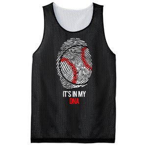 Funny Baseball It's In My DNA Fingerprint Mesh Reversible Basketball Jersey Tank